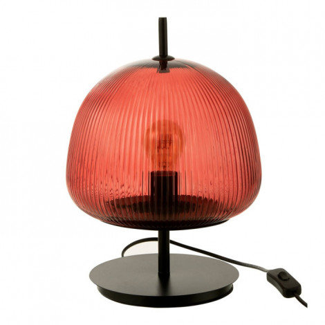 Lampe à Poser en Verre "Oasis" 25cm Rouge|Lampes à poser|Paris Prix