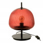 Lampe à Poser en Verre "Oasis" 25cm Rouge|Lampes à poser|Paris Prix