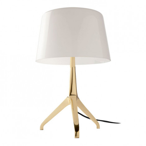 Lampe à Poser en Verre "Angelina" 43cm Blanc|Lampes à poser|Paris Prix