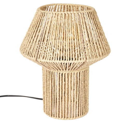 Lampe à Poser "Corde Tressée" 33cm Naturel|Lampes à poser|Paris Prix