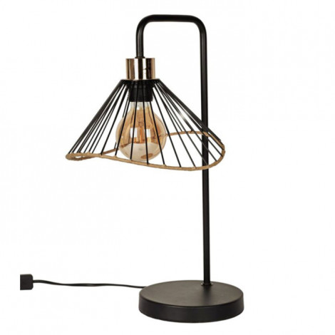 Lampe à Poser en Métal "Lounge" 47cm Noir|Lampes à poser|Paris Prix