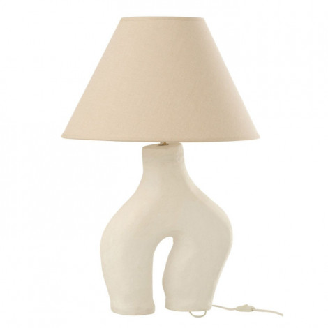 Lampe à Poser Design "Bali Bliss" 70cm Blanc|Lampes à poser|Paris Prix