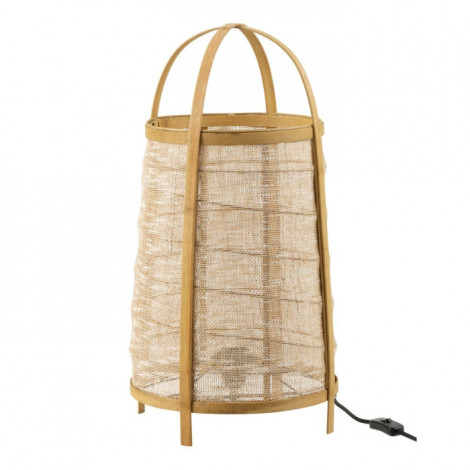 Lampe à Poser en Bambou "Hood" 60cm Naturel|Lampes à poser|Paris Prix