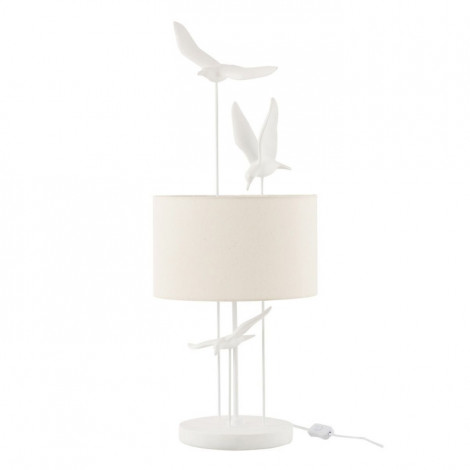 Lampe à Poser "Oiseaux" 79cm Blanc|Lampes à poser|Paris Prix