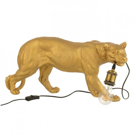 Lampe à Poser en Résine "Puma" 58cm Or|Lampes à poser|Paris Prix