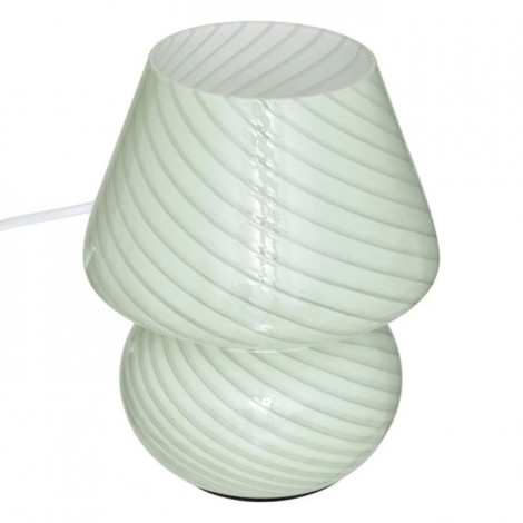 Lampe à Poser en Verre "Cara" 18cm Vert|Lampes à poser|Paris Prix
