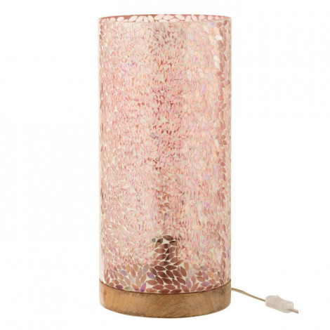 Lampe à Poser Mosaïque "Cyra" 45cm Rose|Lampes à poser|Paris Prix