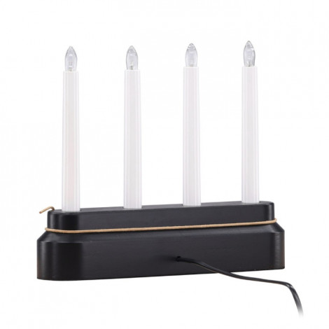 Lampe à Poser Bougeoir Déco "Nasfjallet" 25cm Noir|Lampes à poser|Paris Prix