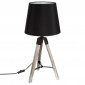Lampe à Poser Trépied en Bois "Runo" 58cm Noir|Lampes à poser|Paris Prix