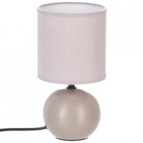 Lampe à Poser Céramique "Boule" 25cm Taupe Mat|Lampes à poser|Paris Prix