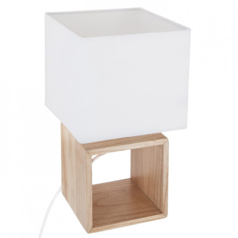 Lampe à Poser "Carré" 32cm Beige|Lampes à poser|Paris Prix