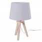 Lampe à Poser en Bois "3 Pieds" 31cm Gris|Lampes à poser|Paris Prix