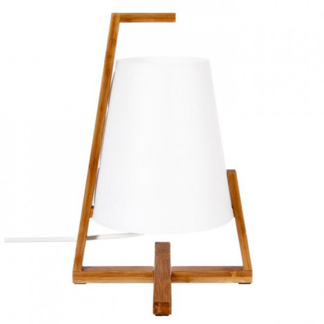 Lampe à Poser "Bambou" 32cm Blanc|Lampes à poser|Paris Prix