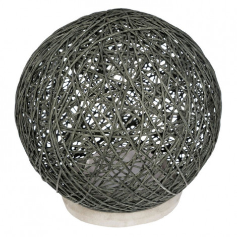 Lampe à Poser Papier "Boule" 20cm Gris|Lampes à poser|Paris Prix