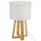 Lampe à Poser en Bois "Scandinave" 35cm Blanc|Lampes à poser|Paris Prix