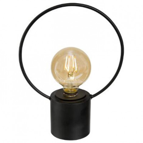 Lampe à Poser en Métal "Cerceau" 26cm Noir|Lampes à poser|Paris Prix