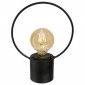 Lampe à Poser en Métal "Cerceau" 26cm Noir|Lampes à poser|Paris Prix