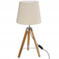 Lampe à Poser Trépied en Bois "Runo" 58cm Naturel|Lampes à poser|Paris Prix