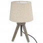 Lampe à Poser Trépied en Bois "Alexis" 31cm Lin|Lampes à poser|Paris Prix