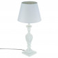 Lampe en Bois Patiné "Cabeloh" 55cm Blanc|Lampes à poser|Paris Prix