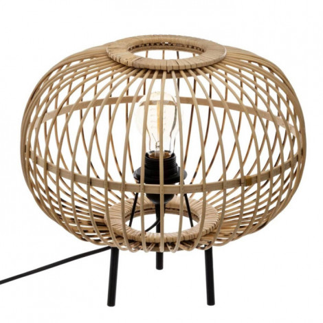 Lampe à Poser Bambou "Eads" 34cm Naturel|Lampes à poser|Paris Prix