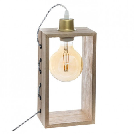 Lampe à Poser en Bois "Iwata" 28cm Naturel|Lampes à poser|Paris Prix