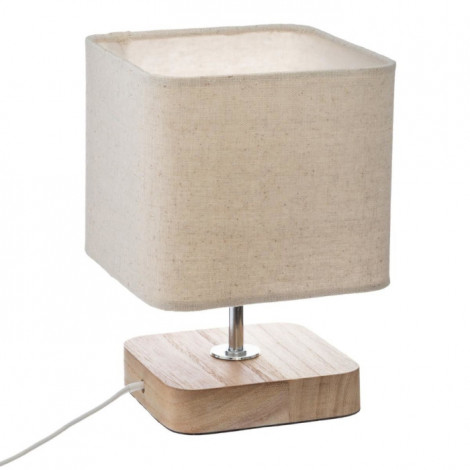 Lampe à Poser en Bois "Toxey" 21cm Beige|Lampes à poser|Paris Prix