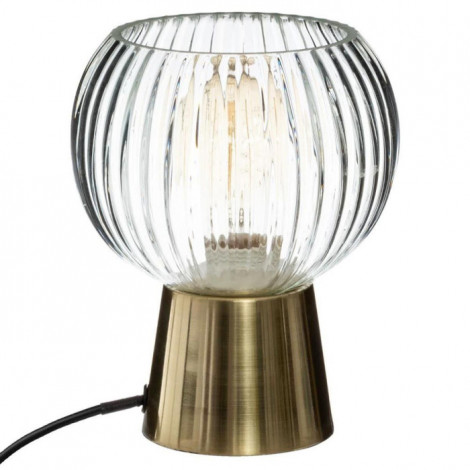 Lampe à Poser en Verre "Laye" 19cm Or|Lampes à poser|Paris Prix