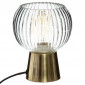 Lampe à Poser en Verre "Laye" 19cm Or|Lampes à poser|Paris Prix