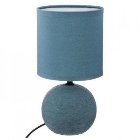 Lampe à Poser Céramique "Boule" 25cm Bleu|Lampes à poser|Paris Prix