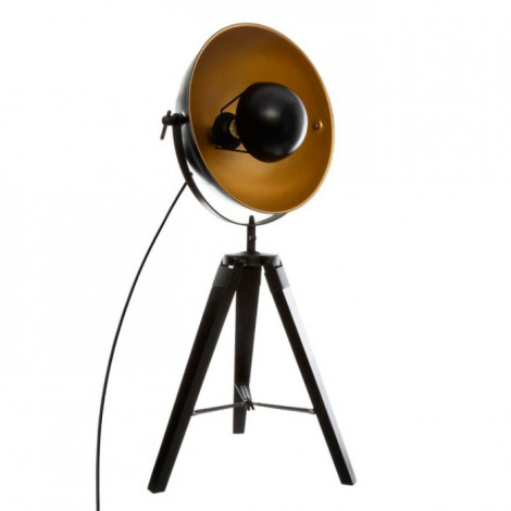 Lampe à Poser Trépied Design "Lahti" 71cm Noir & Or|Lampes à poser|Paris Prix
