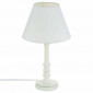 Lampe à Poser en Bois "Leo" 36cm Blanc|Lampes à poser|Paris Prix