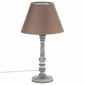 Lampe à Poser en Bois "Leo" 36cm Taupe|Lampes à poser|Paris Prix
