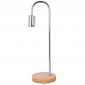 Lampe à Poser Bois & Métal "Vinara" 47cm Argent|Lampes à poser|Paris Prix