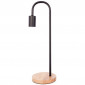 Lampe à Poser Bois & Métal "Vinara" 47cm Noir|Lampes à poser|Paris Prix