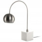 Lampe à Poser en Marbre "Bella" 58cm Argent & Blanc|Lampes à poser|Paris Prix