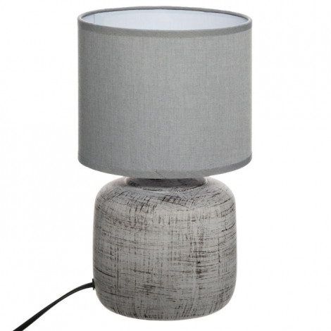 Lampe à Poser Déco "Salta" 26cm Gris|Lampes à poser|Paris Prix
