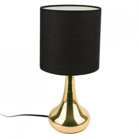 Lampe à Poser Design "Touch" 32cm Noir & Or|Lampes à poser|Paris Prix