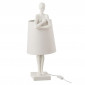 Lampe à Poser Déco "Figurine Soutien" 58cm Blanc|Lampes à poser|Paris Prix