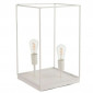 Lampe à Poser "Deux Ampoules" 51cm Blanc|Lampes à poser|Paris Prix