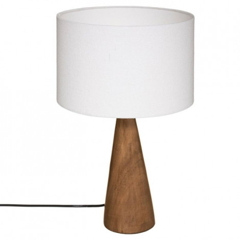 Lampe à Poser en Bois "Aina" 46cm Blanc|Lampes à poser|Paris Prix