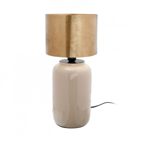 Lampe à Poser Design "Tino" 43cm Ivoire & Or|Lampes à poser|Paris Prix