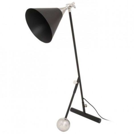 Lampe à Poser Industriel "Celeste" 76cm Noir & Argent|Lampes à poser|Paris Prix