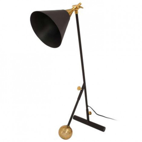 Lampe à Poser Industriel "Celeste" 76cm Noir & Or|Lampes à poser|Paris Prix