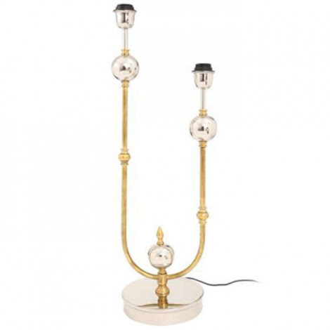 Lampe à Poser Industrielle "Cosima" 75cm Argent & Or|Lampes à poser|Paris Prix