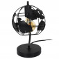 Lampe à Poser en Métal "Globe" 26cm Noir|Lampes à poser|Paris Prix