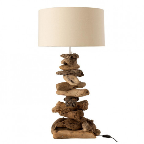 Lampe à Poser Design "Bois Flotté" 63cm Naturel|Lampes à poser|Paris Prix