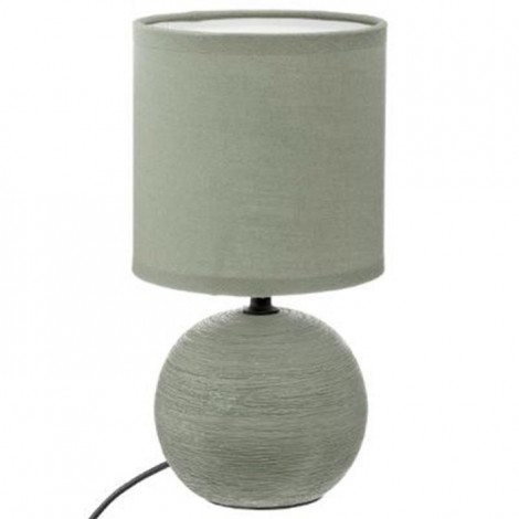 Lampe à Poser Céramique "Boule" 25cm Vert Kaki|Lampes à poser|Paris Prix