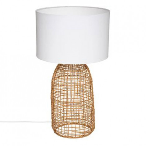 Lampe Cylindrique en Rotin "Karla" 55cm Beige|Lampes à poser|Paris Prix