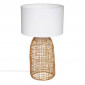 Lampe Cylindrique en Rotin "Karla" 55cm Beige|Lampes à poser|Paris Prix